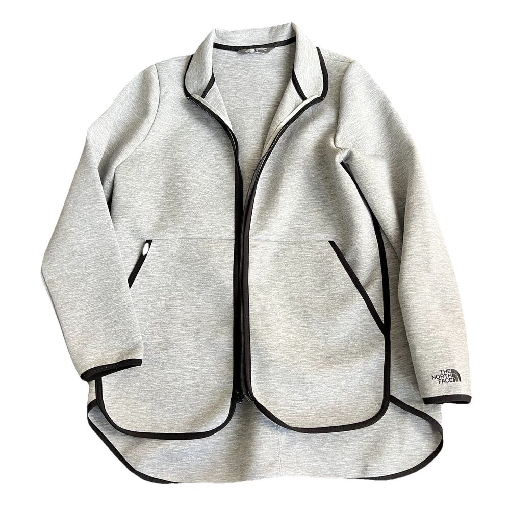 The North Face Light Gray Jacket with Black Trim